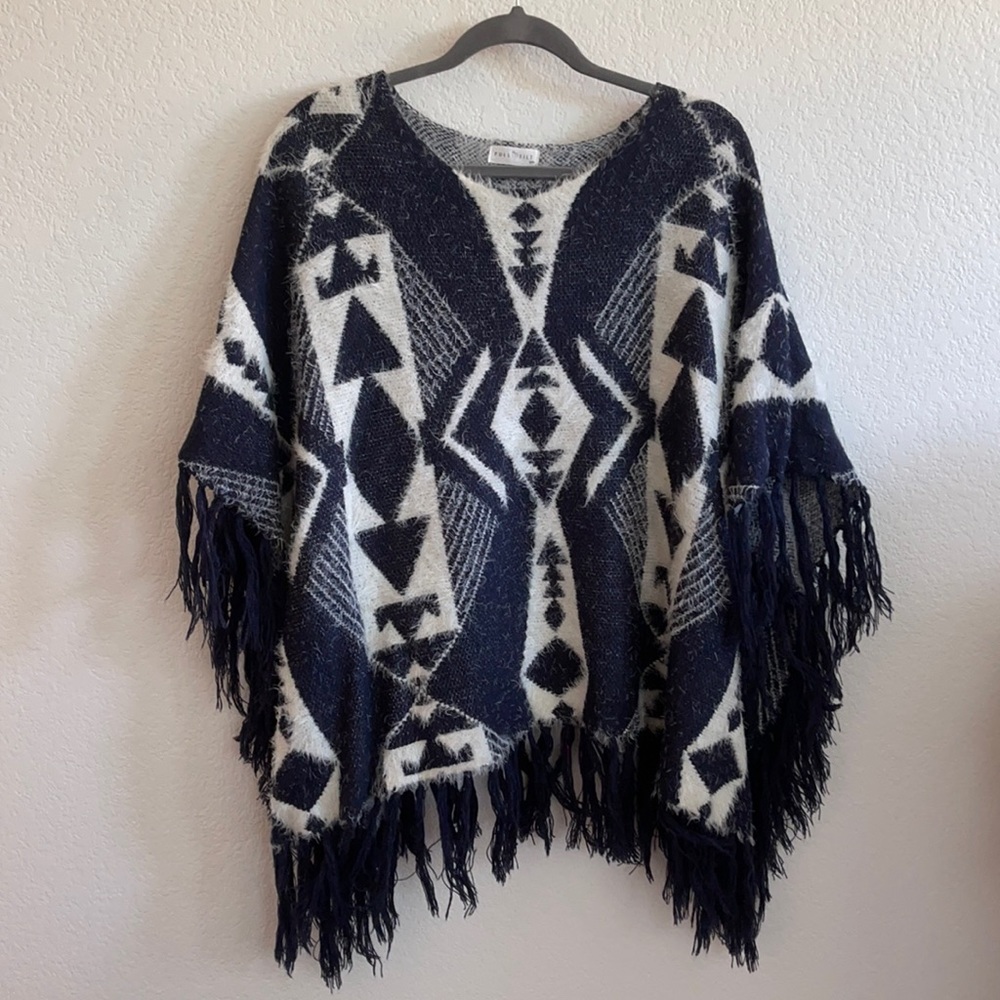 Printed poncho
